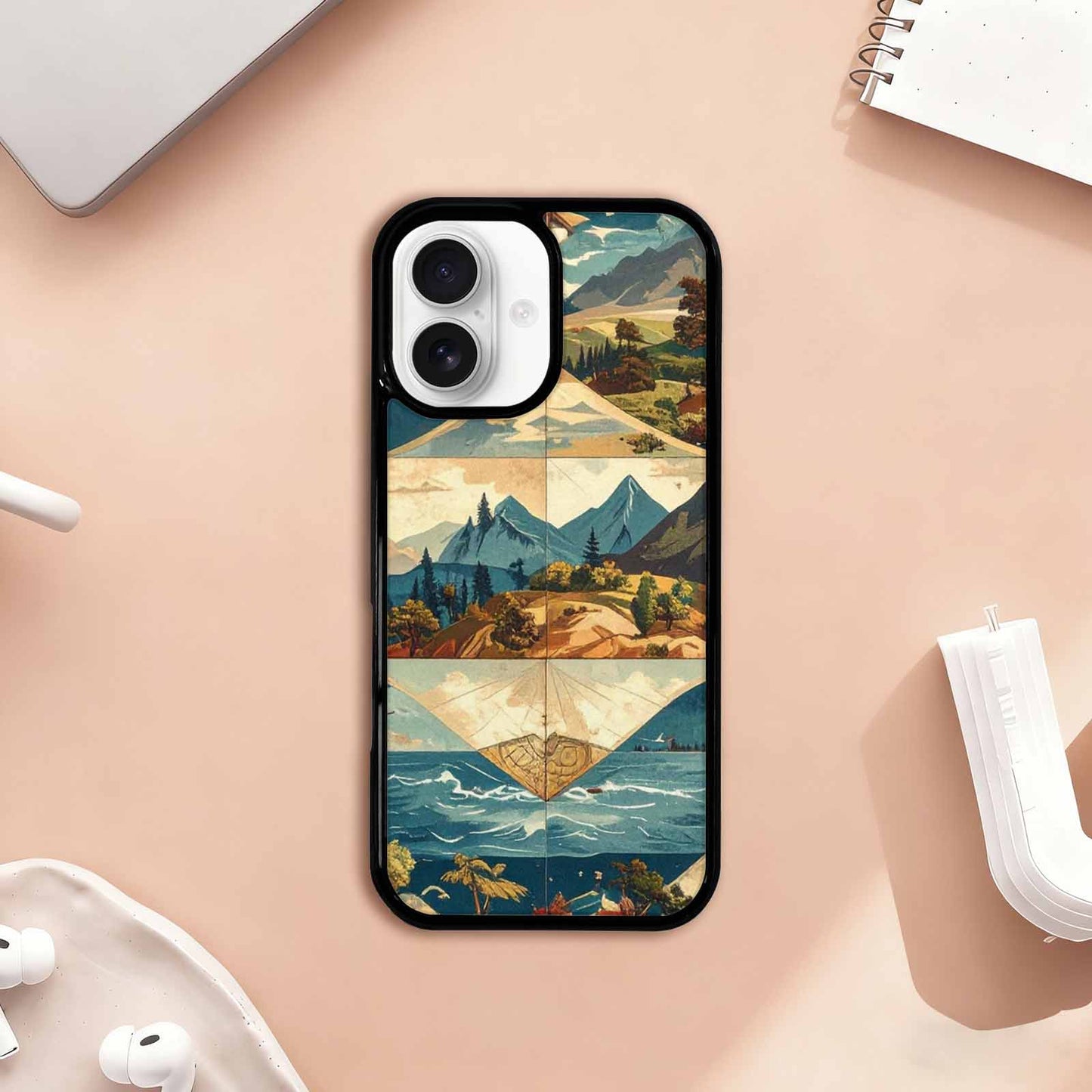 iPhone 17 Case — Vintage Travel Artwork Pattern Retro Vintage, Custom Designed Case Cover