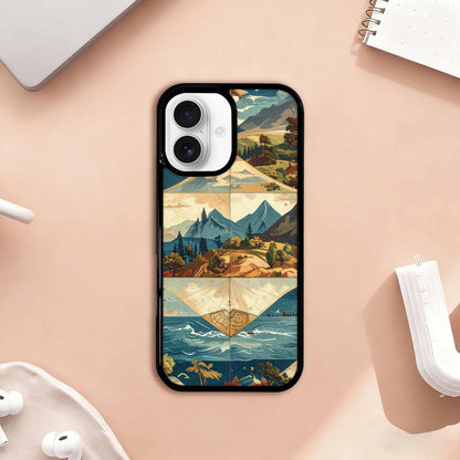 iPhone 17 Case — Vintage Travel Artwork Pattern Retro Vintage, Custom Designed Case Cover