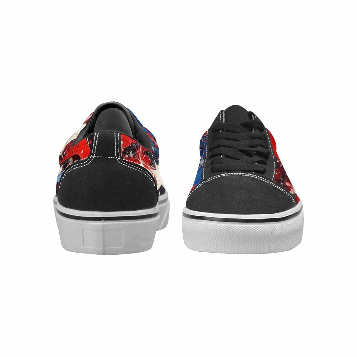 WOMEN'S Patriotic Stars Stripes Lace-Up Canvas Surreal Shoes