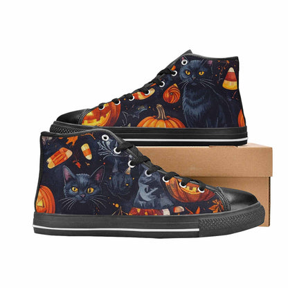 MEN'S Halloween High Top Canvas Cottagecore Custom Sneakers