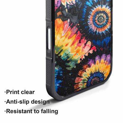iPhone 17 Air Case — Black Blue Ink Tie Dye Tie, Original Design Phone Case