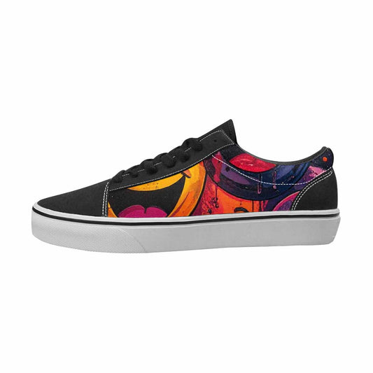 Melting Moon Smiley Art Sneakers 2 | Men's | Freaky Shoes®