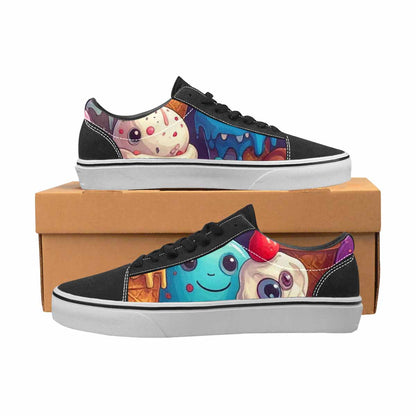 WOMEN'S Melting Ice Cream Monster Lace-Up Canvas Dreamlike Shoes