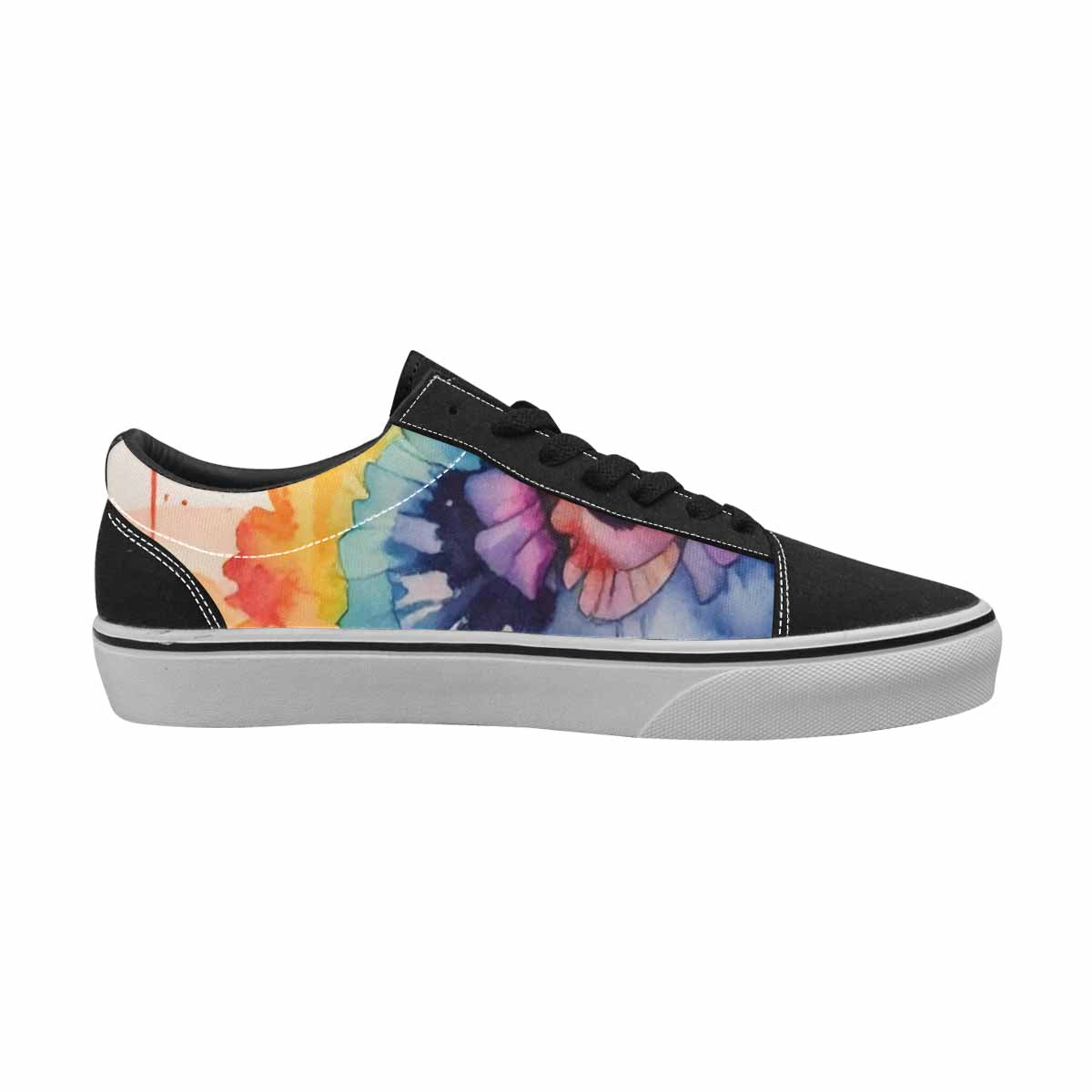 WOMEN'S Tie Lace-Up Canvas Vibrant Chaos Sneakers