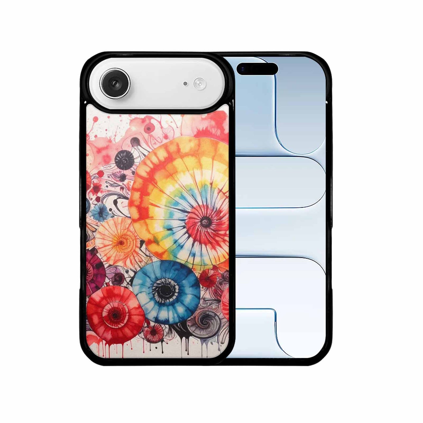 iPhone 17 Air Case — Tie Dye Swirls Black Red Tie, Custom Art Phone Cover