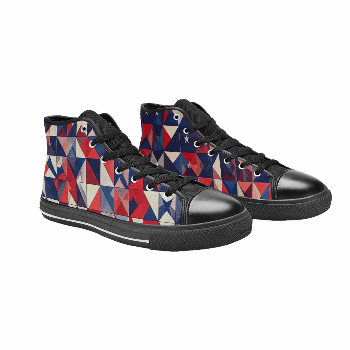 MEN'S American Flag Stars High Top Canvas Vivid Shoes