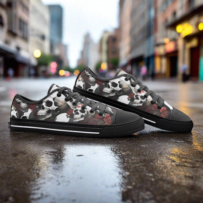 Cherry Blossom Navy Indigo Unique Bold Art - Freaky Shoes | Custom Art Sneakers