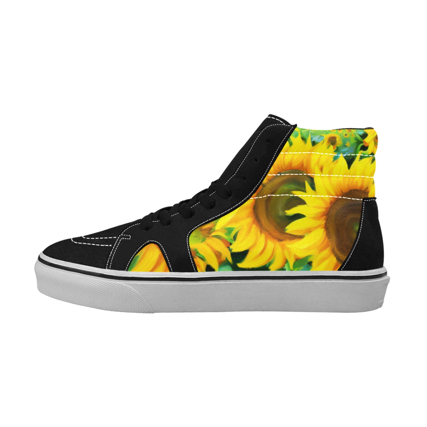MEN'S Sunflowers Art High Top Skateboarding Y2K Custom Sneakers