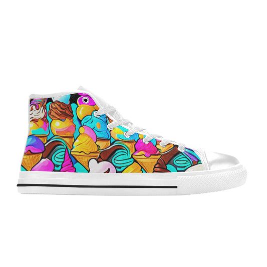 WOMEN'S Ice Cream Ice Cream High Top Canvas Y2K Sneakers
