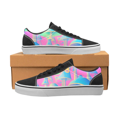 MEN'S Magic Mushrooms Psychedelic Vibe Low Top Skateboarding Dreamcore Shoes