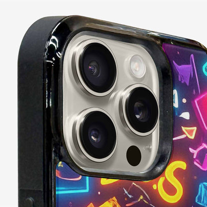 iPhone 16 Pro Max Case — 80s Retro Motif 80s Retro Motifs, Custom Designed Case Cover