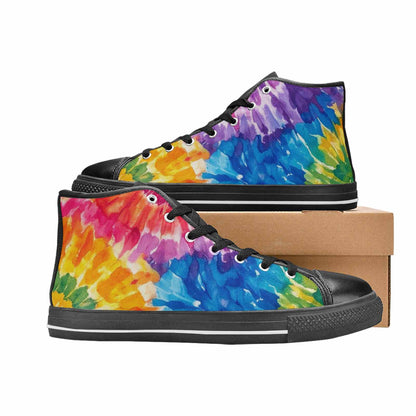 MEN'S Tie Dye Swirl High Top Canvas Aesthetic Sneakers