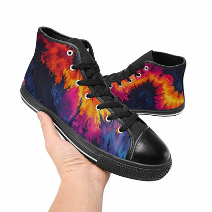 MEN'S Tie Dye Dark High Top Canvas Dreamcore Sneakers