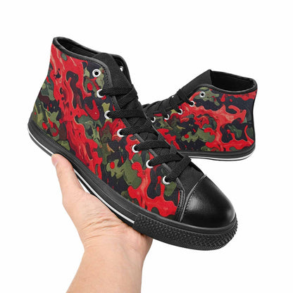 MEN'S Military Camouflage Blotch High Top Canvas Dark Academia Shoes
