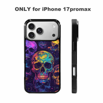 iPhone 17 Pro Max Case — Galaxy Skulls Art Seamless Gothic Skulls, Custom Art Phone Cover