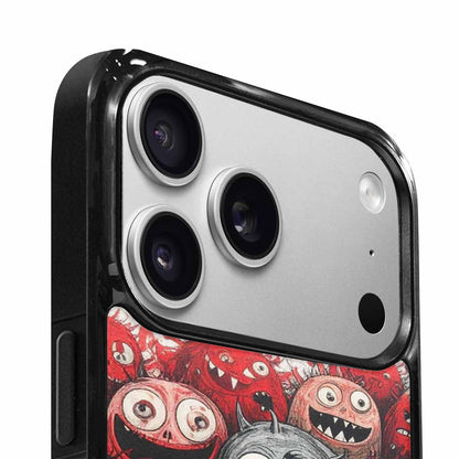 iPhone 17 Pro Max Case — Black &amp; Red Ink Cartoon Cute, Custom Art Phone Cover