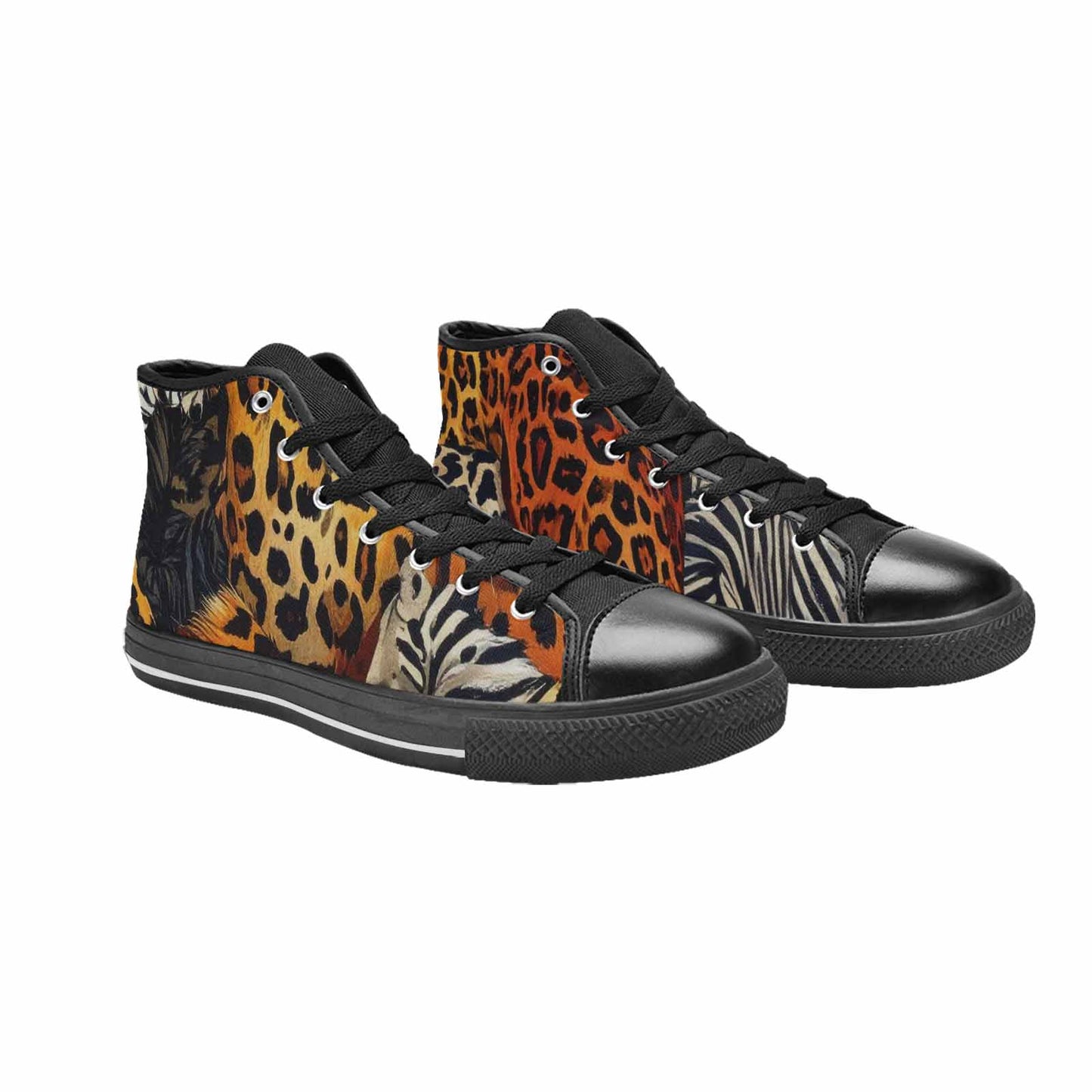 WOMEN'S Animal Print High Top Canvas Cottagecore Custom Shoes