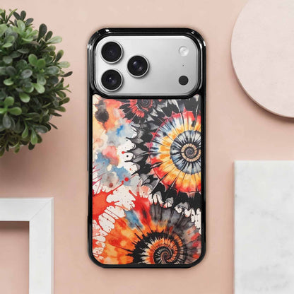 iPhone 17 Pro Max Case — Tie Dye Swirls Black Tie Dye, Personalized Phone Case
