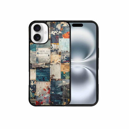 iPhone 16 Plus Case — Distressed Grunge Texture Pattern Hundreds Of, Custom Art Phone Cover