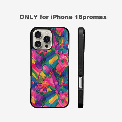 iPhone 16 Pro Max Case — Polysexual Flag Color Theme Small Rainbow, Customized Protective Case