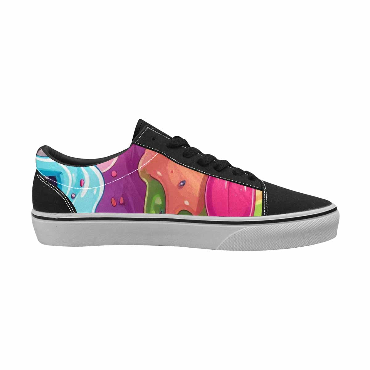 MEN'S Melting Icecream Monster Cherry Canvas Lace-Up Neon Fantasy Shoes