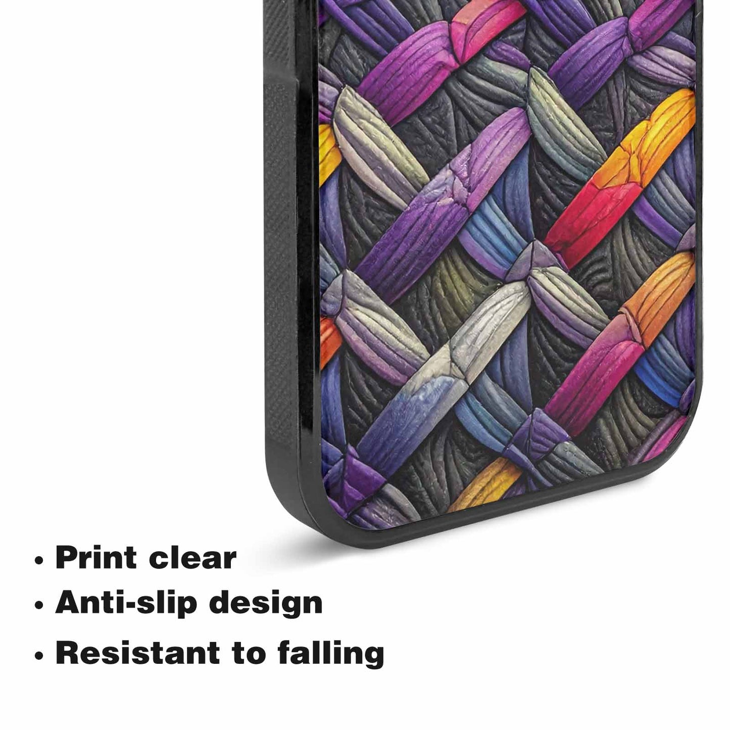 iPhone 15 Plus Case — Asexual Flag Color Theme Small Rainbow, Unique Phone Case Design