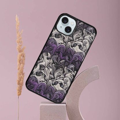 iPhone 15 Plus Case — Asexual Flag Color Theme Small Rainbow, Customized Protective Case