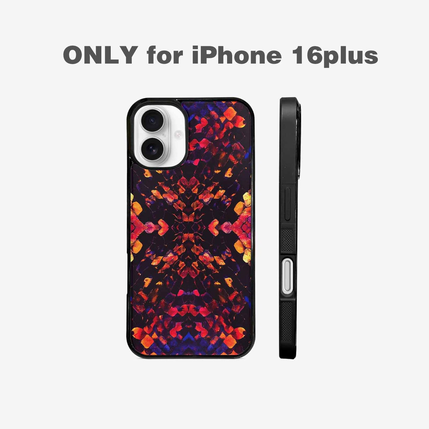 iPhone 16 Plus Case — Dark Snake Print, Unique Phone Case Design
