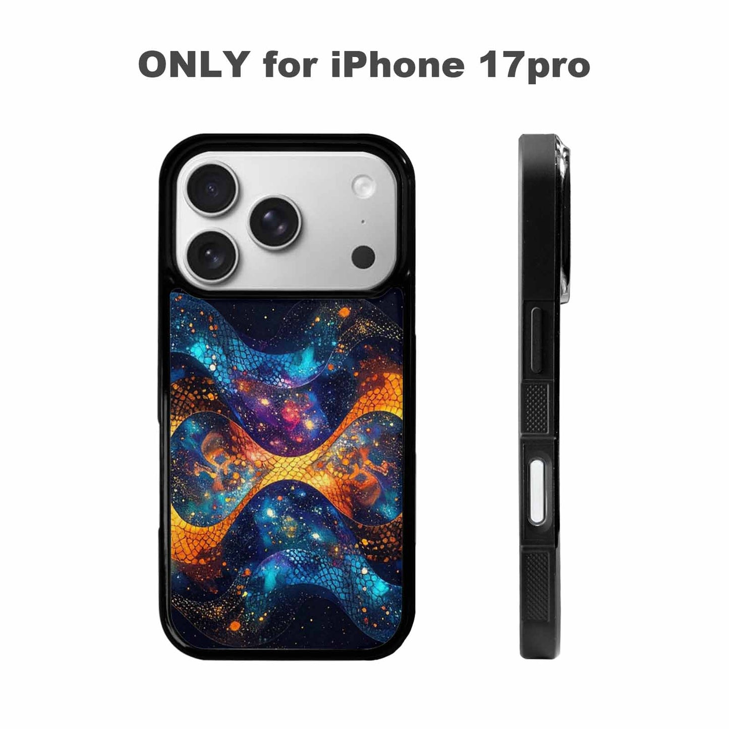 iPhone 17 Pro Case — Snake Print Galaxy Seamless Pattern Animal, Custom Print Case Cover
