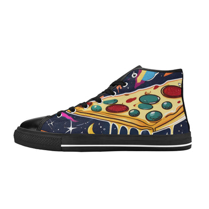 WOMEN'S Pizza Space 4 High Top Canvas Aesthetic Sneakers