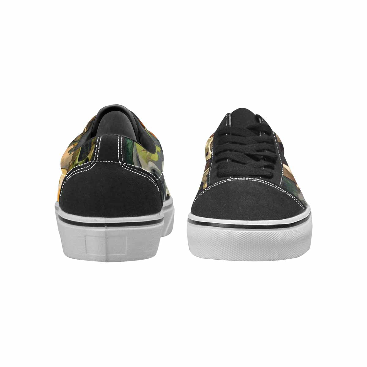 WOMEN'S Skulls  Camo Skulls Lace-Up Canvas Grunge Custom Shoes