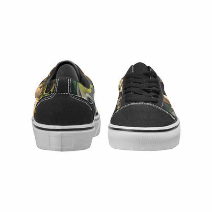 WOMEN'S Skulls  Camo Skulls Lace-Up Canvas Grunge Custom Shoes