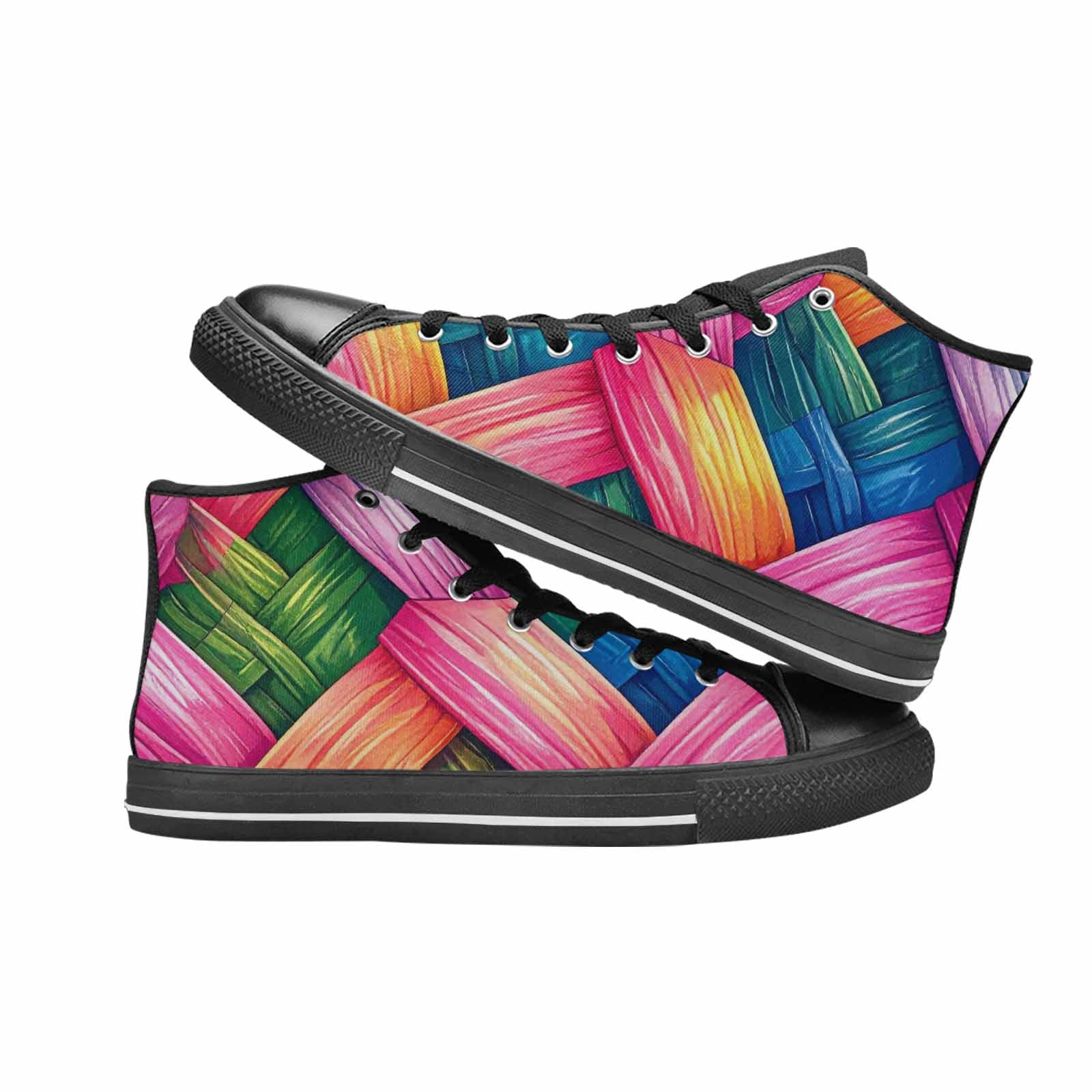 MEN'S Polysexual Flag Color High Top Canvas Dark Academia Custom Shoes