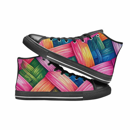MEN'S Polysexual Flag Color High Top Canvas Dark Academia Custom Shoes