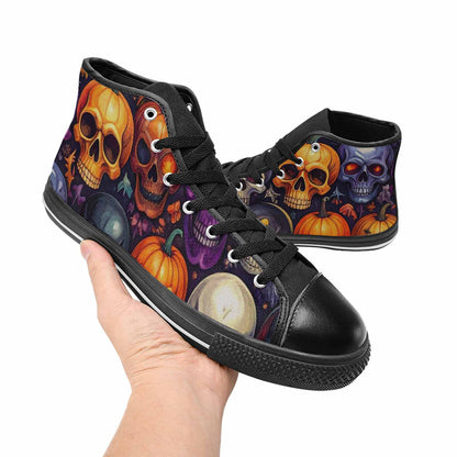 WOMEN'S Skulls - Halloween High Top Canvas Dreamcore Shoes