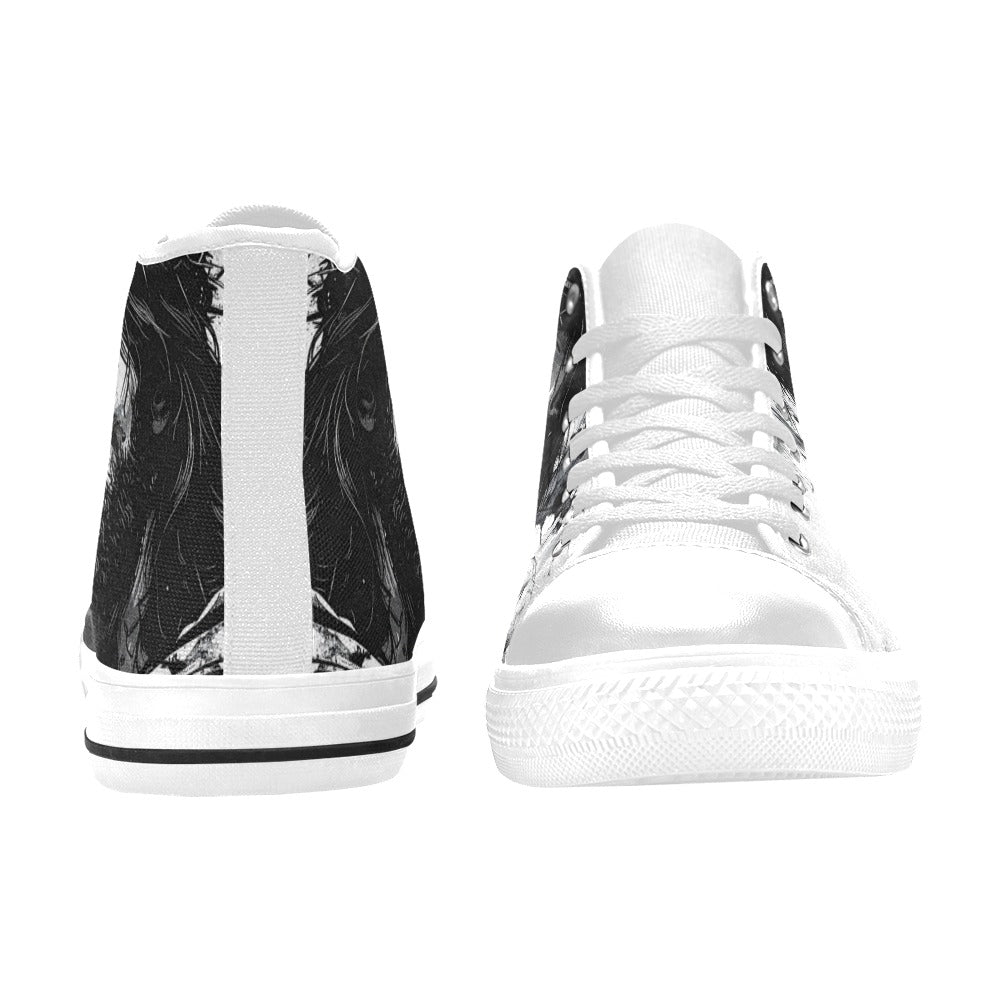 MEN'S Jesus_Ht_14 Men’S High Top Canvas Neon Fantasy Custom Sneakers