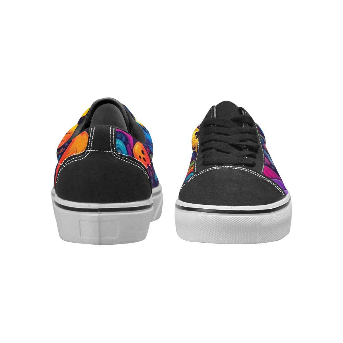 WOMEN'S Skeleton People Face Canvas Lace-Up Neon Fantasy Shoes