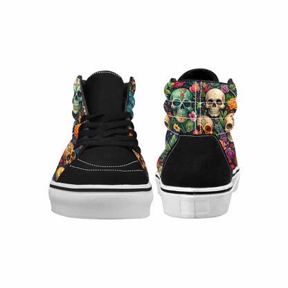 MEN'S Skulls  Botanical Skulls High Top Canvas Dreamcore Custom Shoes