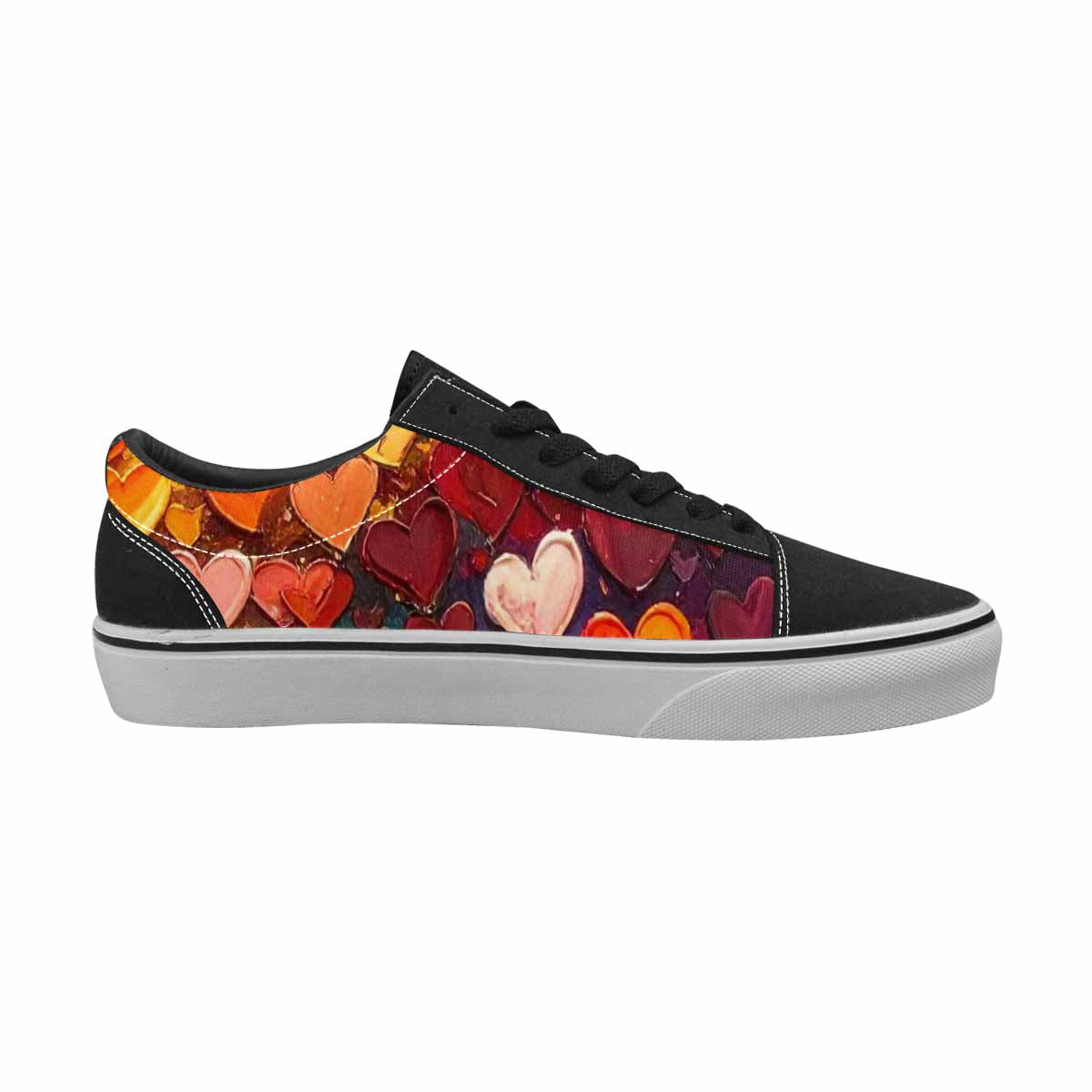 WOMEN'S Heart Burst Lace-Up Canvas Dark Academia Sneakers