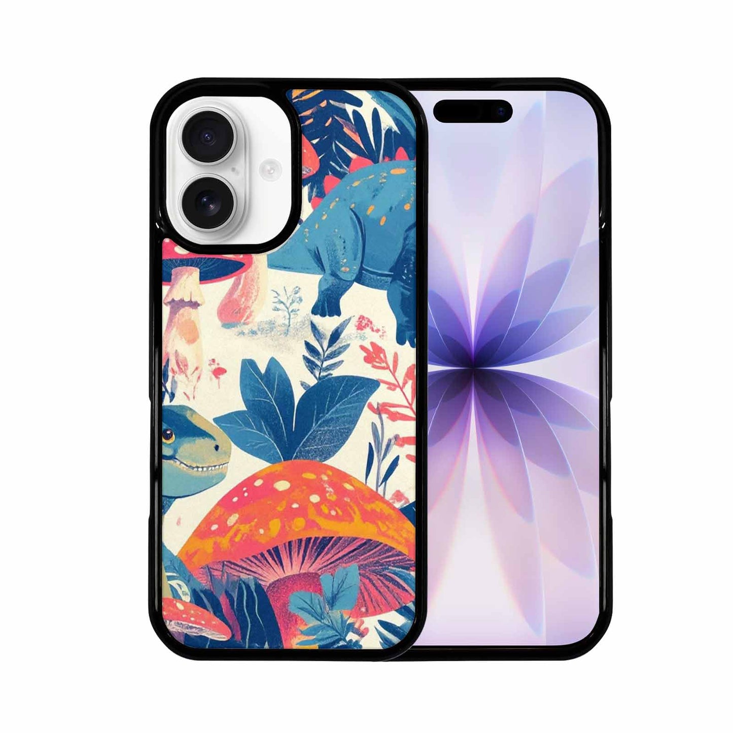 iPhone 17 Case — Vintage Dinosaurs Mushroom Retro Vintage, Personalized Phone Case