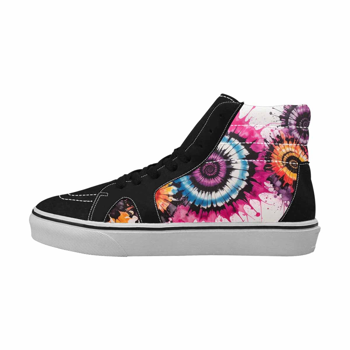 MEN'S Tie High Top Canvas Vibrant Chaos Sneakers