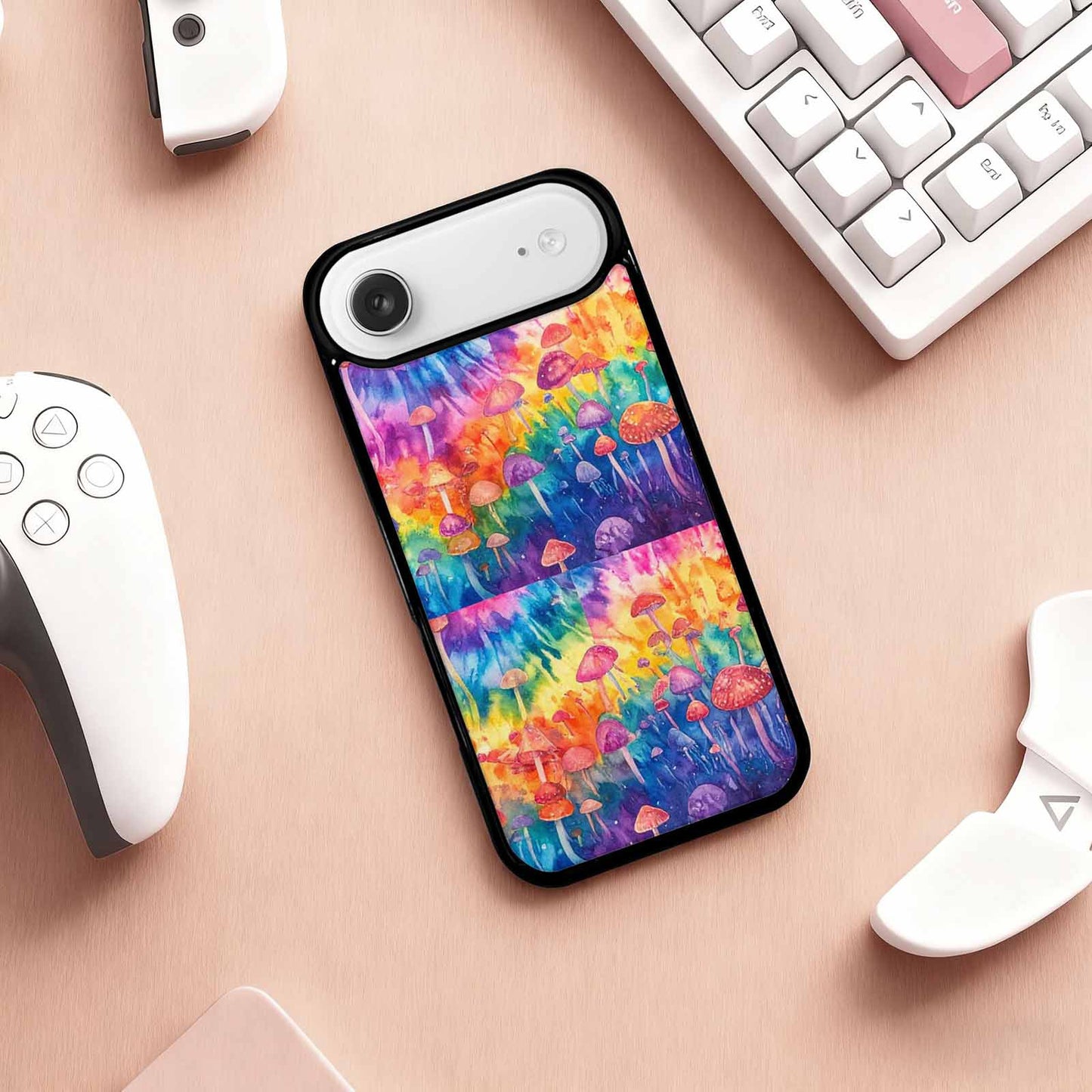 iPhone 17 Air Case — Mushrooms Tie Dyemushrooms Pat Tie Dye, Personalized Phone Case