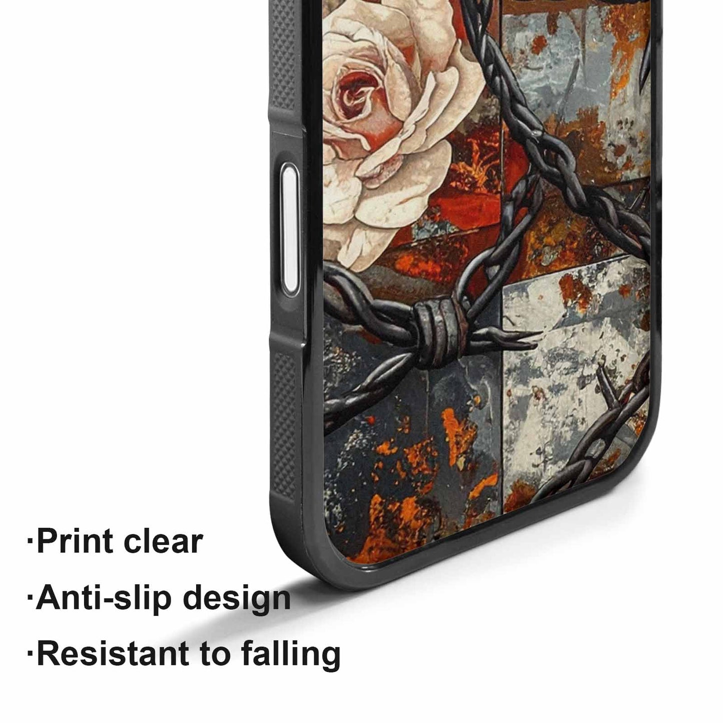 iPhone 17 Case — Small Barbed Wire And Original Art, Custom Printed Phone Case