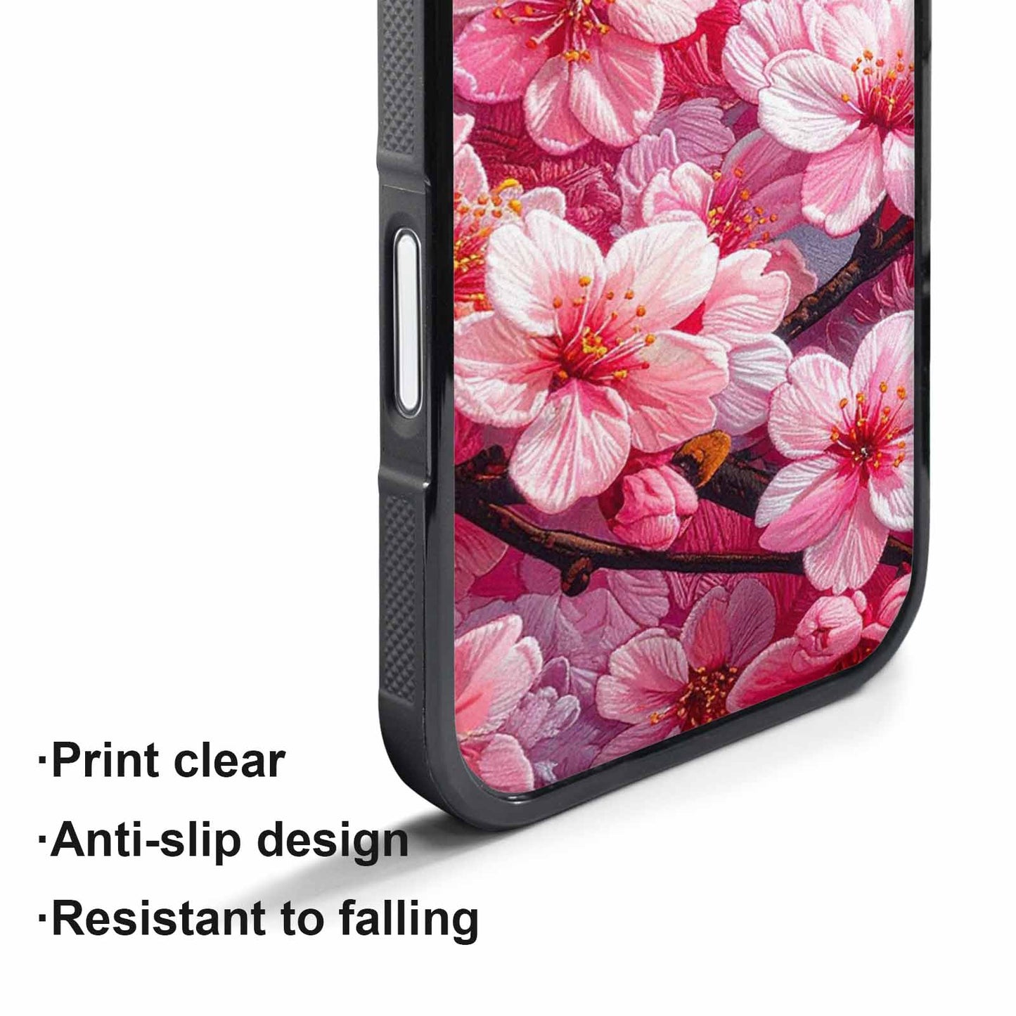 iPhone 17 Pro Case — Glowing Cherry Blossom Original Art, Custom Phone Case
