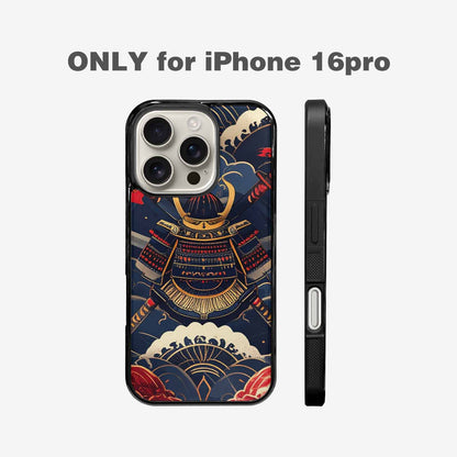 iPhone 16 Pro Case — Samurai Art Repeat Pattern, Personalized Phone Case