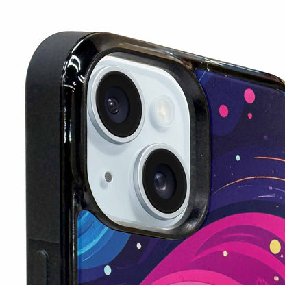 iPhone 15 Plus Case — Love Wins Galaxy Seamless Pattern Vibrant, Customized Protective Case