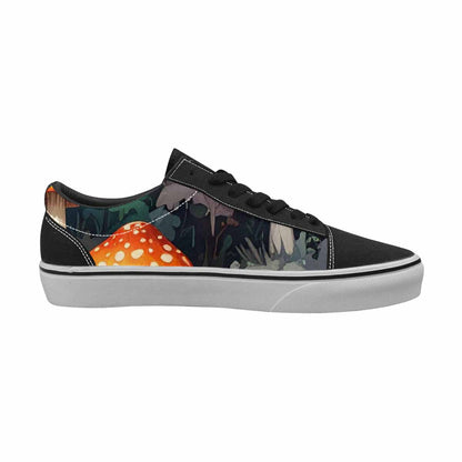 WOMEN'S Mushrooms  Camo Mushrooms Lace-Up Canvas Vibrant Chaos Sneakers