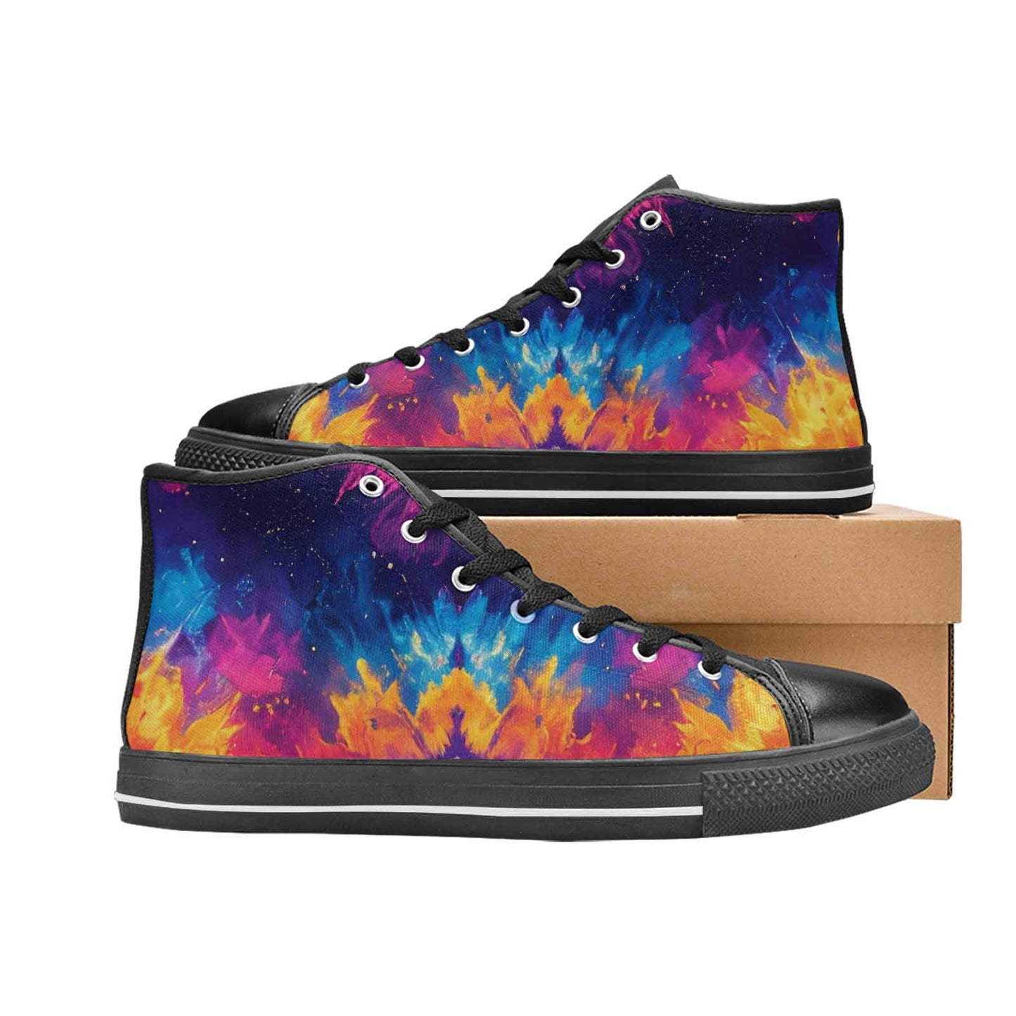 MEN'S Tie Dye Galaxy High Top Canvas Dreamcore Sneakers