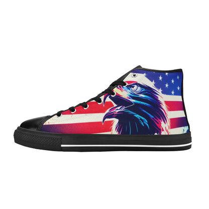 MEN'S Patriotic Eagle Men’S High Top Canvas Surreal Sneakers
