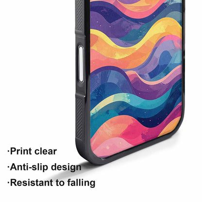 iPhone 17 Pro Max Case — Glowing Camo Wave Camo, Custom Printed Phone Case